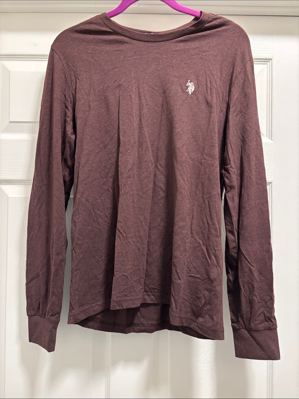 Men's Long-Sleeve Crew Neck Shirt - Brown